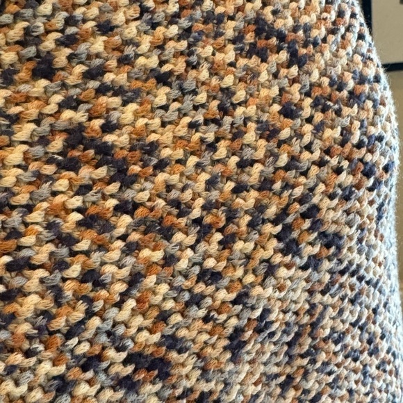 Viktoria & Woods Chunky Knit Sweater Jumper Blue Brown Speckled Off Shoulder - Picture 5 of 9